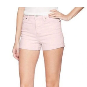 Levi Women’s Light Pink Wedgie Cuffed‎ Button Fly Denim Shorts Size 30